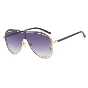 One-piece large-frame toad-shaped sunglasses new European and American hot girl sunglasses fashion cross-border sunglasses Internet celebrity – Image 3