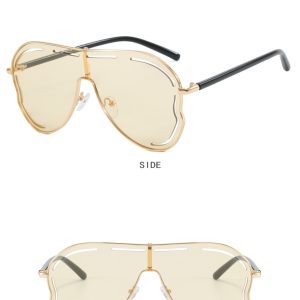 One-piece large-frame toad-shaped sunglasses new European and American hot girl sunglasses fashion cross-border sunglasses Internet celebrity – Image 6
