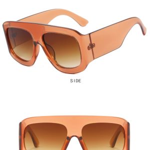 Large frame square sunglasses European and American sunglasses fashion trend sunscreen sunglasses high-end catwalk – Image 9