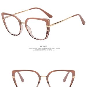 new European and American cat-eye glasses frame TR90 anti-blue light flat mirror personality ins glasses plain glasses frame – Image 3