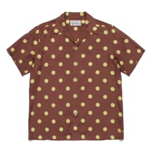 WACKO MARIA 23SS SMALL DOTS OPEN COLLAR HAWAIIAN POLKA DOT SHORT-SLEEVED SHIRT – Image 5