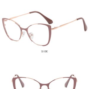 Cross-border European and American trend glasses frame cat eye personality ins anti-blue light flat mirror – Image 8