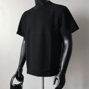 QAGO Solid Color CleanFit Short Sleeve Men's Raglan Sleeve Boxy Fit T-Shirt Small Neckline Basic Crew Neck Half Sleeve – Image 4