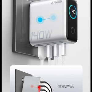 ANKER 140W Charger Charging Cable Set Smart Dual Window GaN B2697 – Image 4
