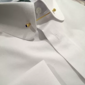 Retro light luxury style light color niche style four seasons men's French cufflinks round neck collar needle – Image 4