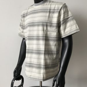 QAGO yarn-dyed retro loose silhouette striped short sleeve men's and women's Japanese casual and versatile juvenile T-shirt top – Image 5
