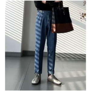 PAPER Wanwan fashion temperament Naples series jeans casual daily retro versatile trousers men's autumn – Image 3