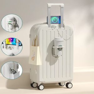 Suitcase 20 inch small fresh trolley case high value women's small lightweight spinner suitcase lockbox men – Image 3