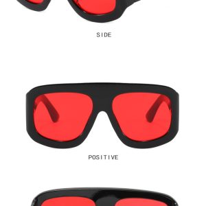 Large frame square sunglasses European and American sunglasses fashion trend sunscreen sunglasses high-end catwalk – Image 4