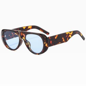 European and American cross-border wide-leg sunglasses new large-frame sunglasses jelly color personality sunglasses are simple and retro – Image 7