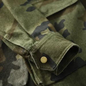 spring men's american nostalgic wash cargo jacket heavy casual multi-pocket camouflage lapel mountain jacket men – Image 5