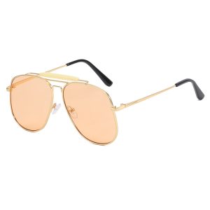 European and American toad glasses women's metal large frame sunglasses – Image 3
