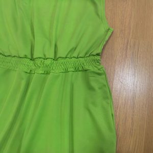 European and American plus-size women's summer new Amazon independent station solid color waist wrap vest dress – Image 3