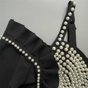New European and American Bandage Dress, Long Sleeve, V-Neck, Off-the-Shoulder, Suspender Long Skirt, – Image 7
