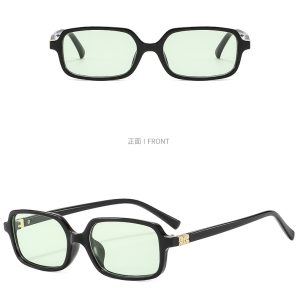 Small frame square sunglasses European and American Internet celebrities ins street photography personality sunglasses photo concave sunglasses ladies – Image 3