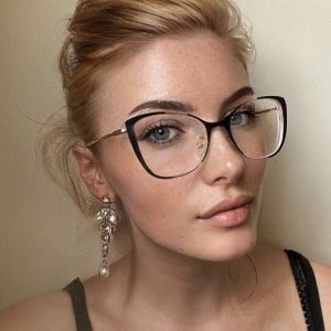 Cross-border European and American trend glasses frame cat eye personality ins anti-blue light flat mirror – Image 3