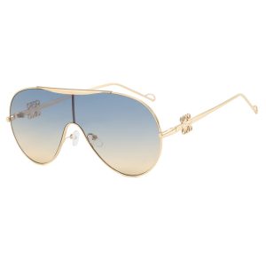 Super double body aviator sunglasses  new metal net red ins same sunglasses personality sunglasses – Image 5