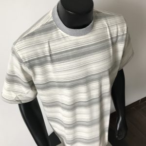 QAGO yarn-dyed retro loose silhouette striped short sleeve men's and women's Japanese casual and versatile juvenile T-shirt top – Image 3