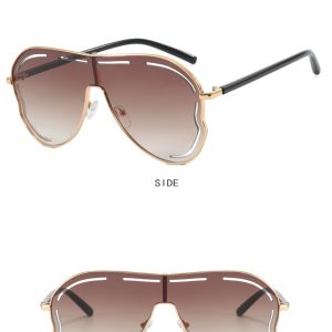 One-piece large-frame toad-shaped sunglasses new European and American hot girl sunglasses fashion cross-border sunglasses Internet celebrity – Image 5