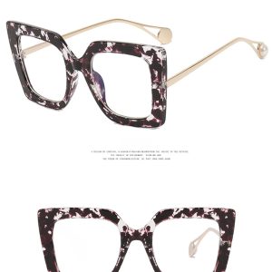 New Fashion Glasses Frame Square Anti-Blue Light European and American Women's Large Square Frame Flat Mirror Cross-border Trend Glasses Frame – Image 4
