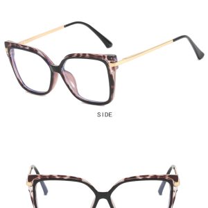 Cross-border square flat lens 2023 new women's glasses frame anti-blue light ins net celebrity same glasses frame to take photos – Image 9