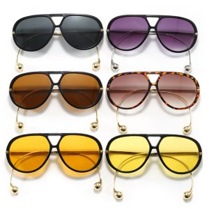 Earrings, pendants, sunglasses, European and American ins, personality fashion, sunglasses, toad-shaped aviator sunglasses, high-quality – Image 3