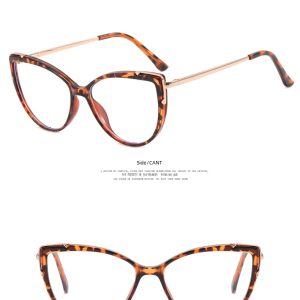 Cat's eye flat mirror anti-blue light TR90 spring leg   new foreign trade glasses frame European and American trend large frame glasses – Image 4