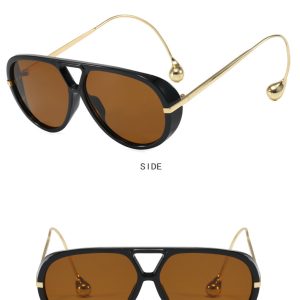 Earrings, pendants, sunglasses, European and American ins, personality fashion, sunglasses, toad-shaped aviator sunglasses, high-quality – Image 6