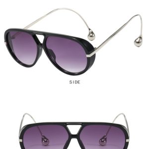 Earrings, pendants, sunglasses, European and American ins, personality fashion, sunglasses, toad-shaped aviator sunglasses, high-quality – Image 5