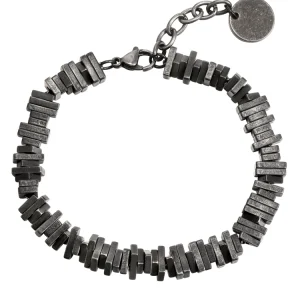 GRGR distressed beaded bracelet men's hip-hop European and American retro trend personality irregular square stitching bracelet bracelet – Image 5
