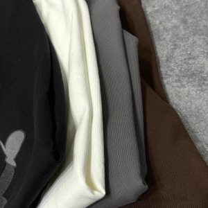 Dark gray cotton loose short sleeve t-shirt women's – Image 4