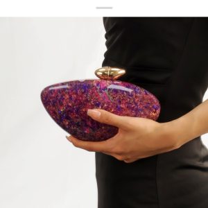 New Transparent Bag Bag Women's Fashion Trend Bullet Acrylic Simple Dinner Bag Clutch Bag Women – Image 7