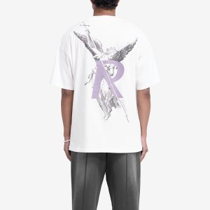 Cross-border fashion brand Represent retro god statue distressed letter short sleeve t-shirt for men and women American high street loose half sleeve – Image 6