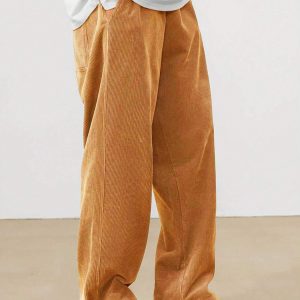 European size men's new corduroy casual pants European and American high street trendy brand retro casual straight-leg trousers – Image 5