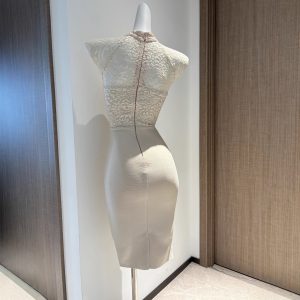 New Korean version of OL temperament sleeveless lace skirt dress bandage skirt – Image 3