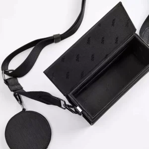Black Casual Two-Piece Hard Box Type Mini Fashion Belt Bag – Image 4