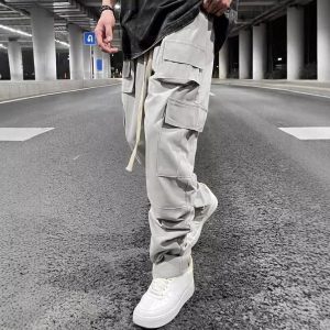 Cross-border Amazon hot cargo pants, multi-pocket pants, loose casual pants, trendy casual cargo pants – Image 4