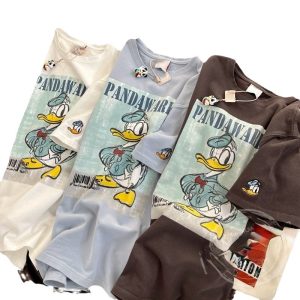 New loose fashion cotton plus size T-shirt for men and women short sleeve couple with the same summer dress loose half-sleeved top – Image 5