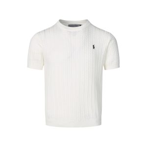 Eon Modish Summer 2025 American Retro Simple Loose Design Sense Short Sleeve Knit T-Shirt – Image 5