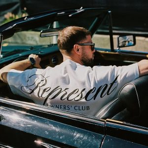 Cross-border fashion brand Represent retro American cursive letter high street short sleeve loose couple men's and women's T-shirt half sleeve – Image 6