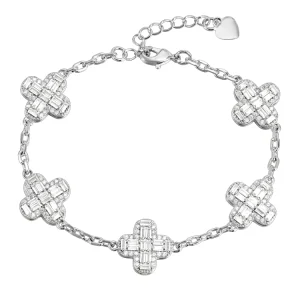 GRGR Gold Cross Bracelet Men's European and American Hip Hop Niche O-Hoop Chain White Gold Stitching Bracelet Women's Sense of Luxury – Image 5