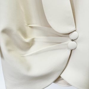 New European and American star temperament fashion heavy industry beaded and diamond shawl collar dress suit skirt – Image 7