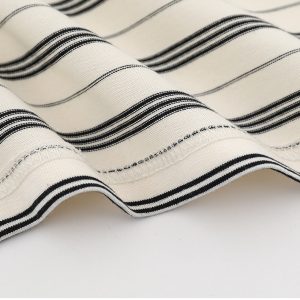cityboy striped thickened ribbed small neckline T-shirt simple and versatile casual loose short sleeve cotton shirt – Image 5