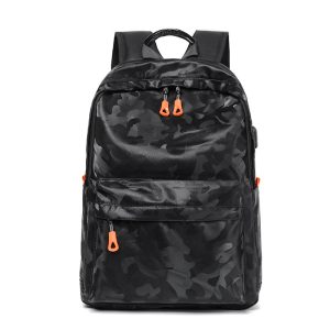 College student backpack, men's sports leisure, junior high school student school bag, large capacity trendy brand backpack, high school student computer bag – Image 3