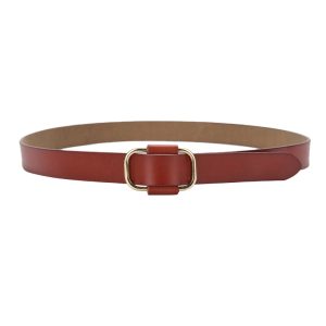 New Needleless Square Buckle Women's Belt Casual Leather Belt Women's Simple Retro Fashion Pure Cowhide Belt Women – Image 5