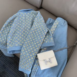Little Fragrance Suit Pants Women's Pre-Fall 2023 New Casual and Fashionable Wide-leg Pants Fashionable and Western Versatile Two-Piece Set – Image 6
