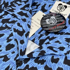 casual fashion brand, Cuban collar, leopard print print shirt, retro high-end – Image 3