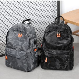 College student backpack, men's sports leisure, junior high school student school bag, large capacity trendy brand backpack, high school student computer bag – Image 4