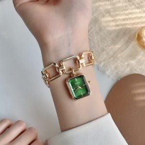 The new small fragrance charm watch women's square pendant bracelet watch niche design sense square luxury temperament watch – Image 7