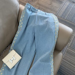 Little Fragrance Suit Pants Women's Pre-Fall 2023 New Casual and Fashionable Wide-leg Pants Fashionable and Western Versatile Two-Piece Set – Image 7